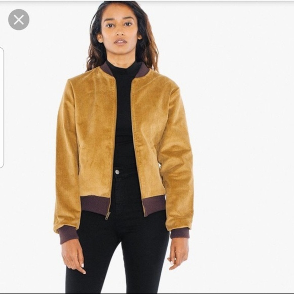 Black cord bomber from American apparel